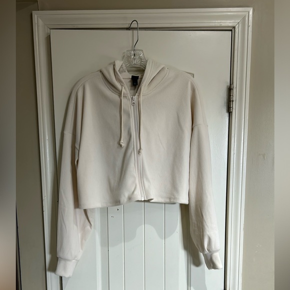 Tops - New Soft Cozy Cream Cropped Hoodie